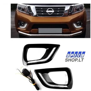 NISSAN NAVARA NP300 LED dienos šviesos žibintai (juoda)